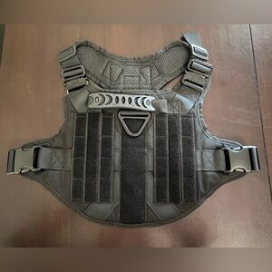 Tactical Dog Harness K9 Military Style No-Pull Working Dog Vest Medium Black NEW